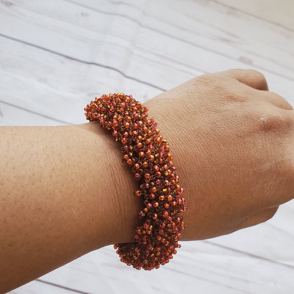 Beautiful woven bracelet with love